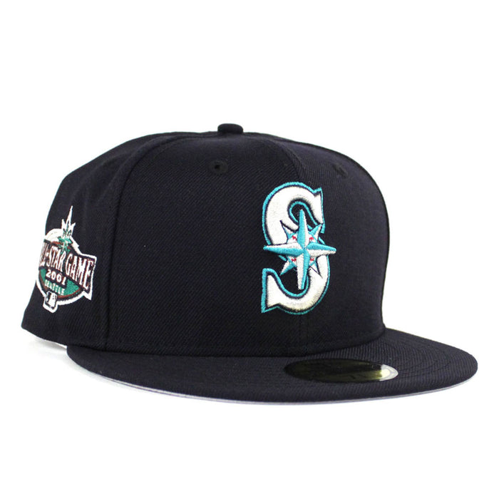 Seattle Mariners 2001 All Star Game New Era 59Fifty Fitted Hat (Gray Under Brim)