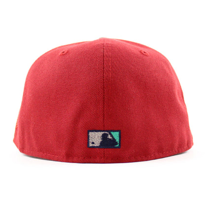 Seattle Mariners 20TH Anniversary New Era 59Fifty Fitted Hat (Brick Red Navy Gray Under Brim)