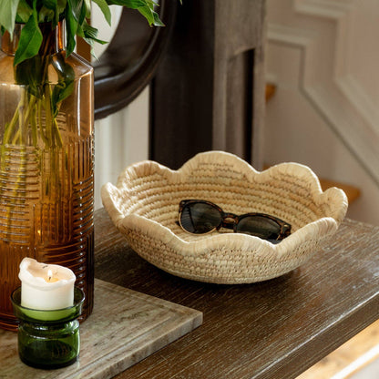Seba Scalloped Palm Leaf Basket