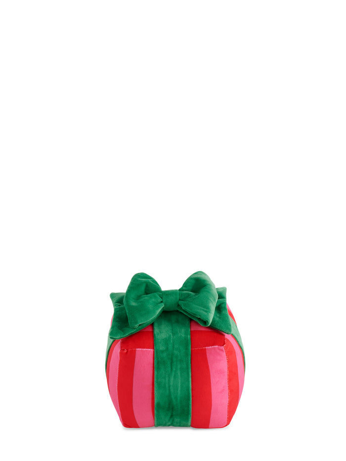 Shiraleah Stripe Gift Box Small Pillow RED