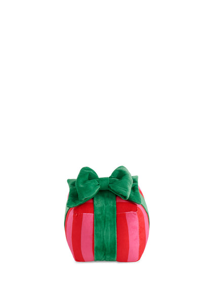 Shiraleah Stripe Gift Box Small Pillow RED