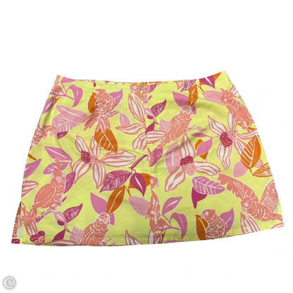 Skort Designer By Lilly Pulitzer In Pink & Yellow, Size: 16