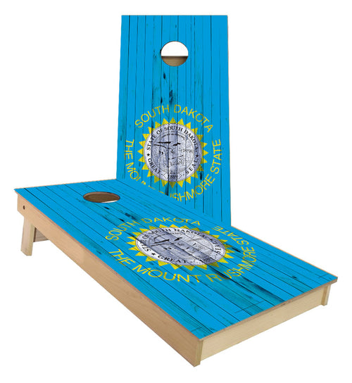South Dakota State Flag Cornhole Boards