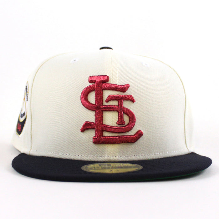 ST. LOUIS BROWNS 1948 All Star Game New Era 59Fifty Fitted Hat (Chrome White Navy Green Under Brim)
