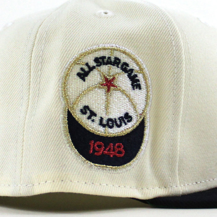 ST. LOUIS BROWNS 1948 All Star Game New Era 59Fifty Fitted Hat (Chrome White Navy Green Under Brim)