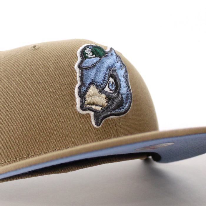 St Louis Cardinals 2006 World Series New Era 59Fifty Fitted Hat (GITD Khaki Sky Blue Under Brim)