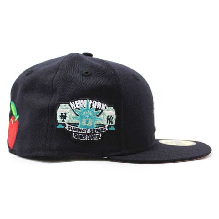 Statue Of Liberty New York Yankees Subway Series Yankee Stadium New Era 59Fifty Fitted Hat (Navy Pink Under Brim)