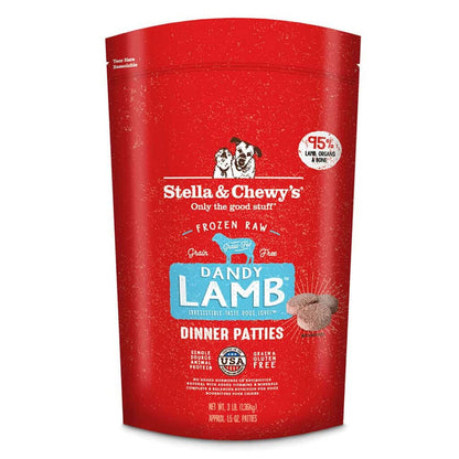 Stella & Chewy's Dandy Lamb Dinner Patties Raw Frozen Dog Food 3lb - Paw Naturals