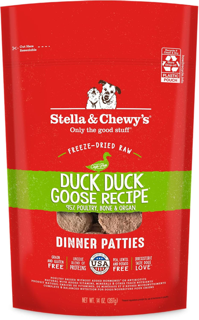 Stella & Chewy's Duck Duck Goose Dinner Patties Raw Freeze-Dried Dog Food