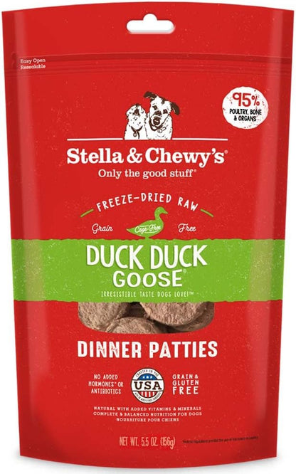 Stella & Chewy's Duck Duck Goose Dinner Patties Raw Freeze-Dried Dog Food