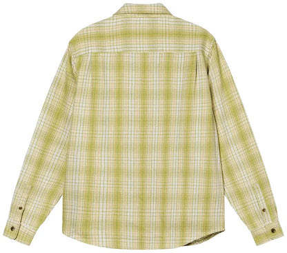 Stussy Beach Plaid Shirt Lime