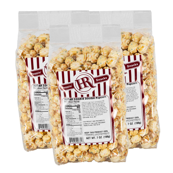 Sugar Cookie Dough Popcorn | Pack of 3 | 7 oz | HR Poppin' Snacks