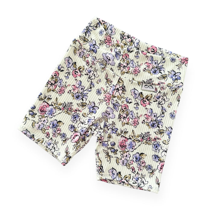 Summer Garden Ribbed Biker Shorts