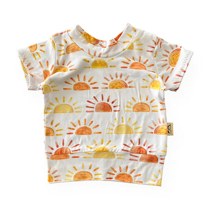 Sunshine Stripe Biker Shorts Lounge Set
