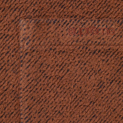 Supreme Brushed Flannel Twill Shirt (Brown)(WORN)