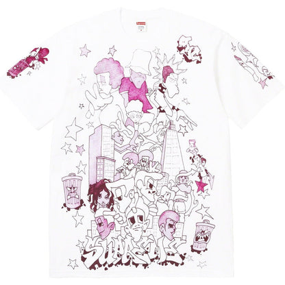 Supreme Downtown Tee White (WORN)
