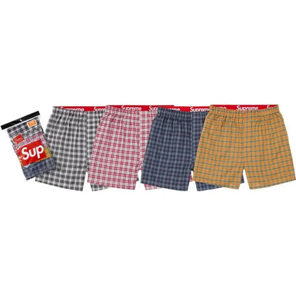 Supreme Hanes Plaid Boxers (Multicolor 4 Pack)