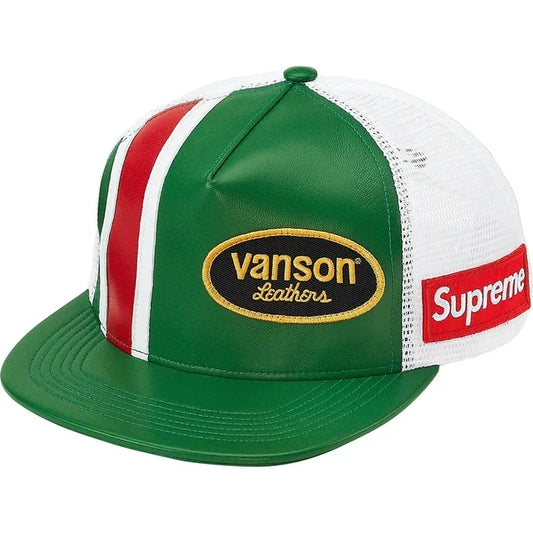 Supreme Vanson Leathers Mesh Back 5-Panel Green