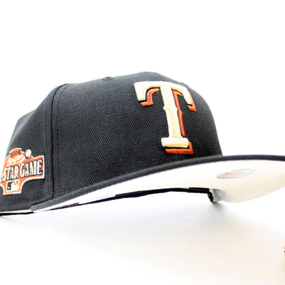 Texas Rangers 2004 All Star Game New Era 59Fifty Fitted Hat (Black Khaki Under Brim)