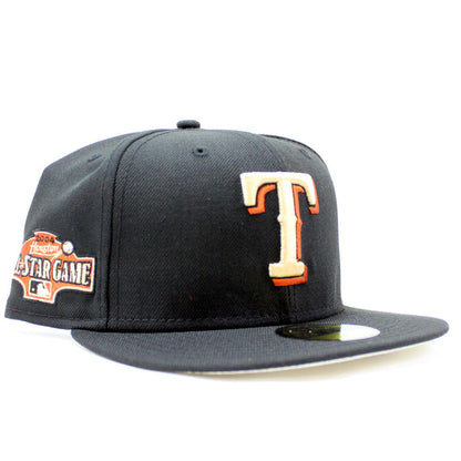 Texas Rangers 2004 All Star Game New Era 59Fifty Fitted Hat (Black Khaki Under Brim)