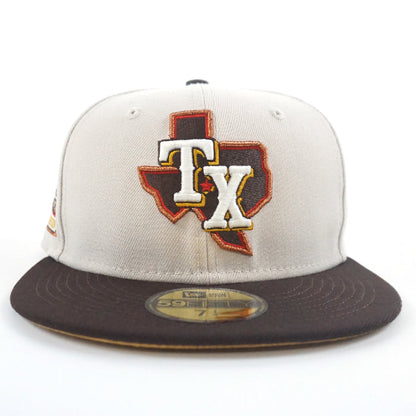 Texas Rangers 2020 INAUGURAL SEASON New Era 59Fifty Fitted Hat (GITD Stone Burnt Wood Wheat Under Brim)