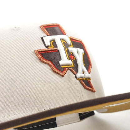 Texas Rangers 2020 INAUGURAL SEASON New Era 59Fifty Fitted Hat (GITD Stone Burnt Wood Wheat Under Brim)