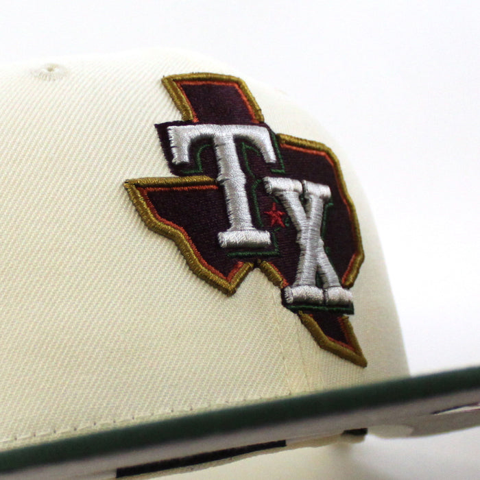 Texas Rangers 50th Anniversary New Era 59Fifty Fitted Hat (Chrome Cilantro Gray Under Brim)