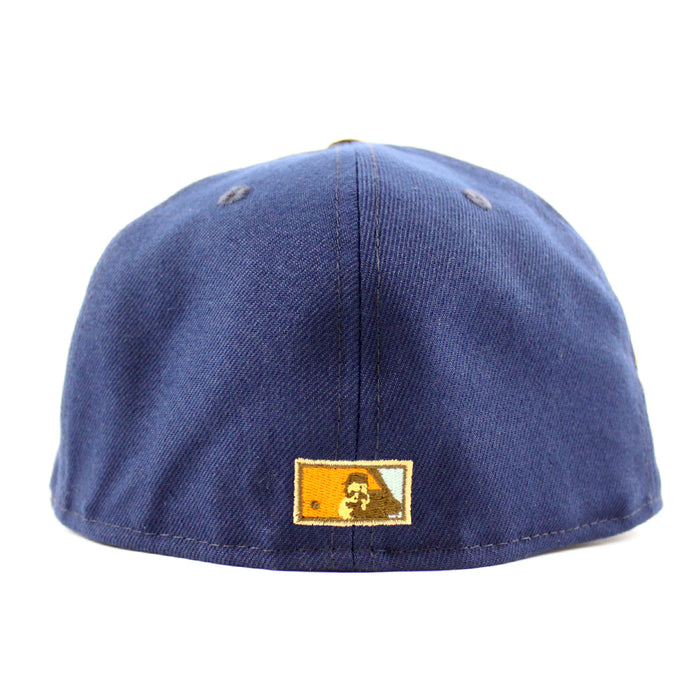 Texas Rangers FINAL SEASON New Era 59Fifty Fitted Hat (OCEANSIDE BURNT WOOD RUST ORANGE Under Brim)