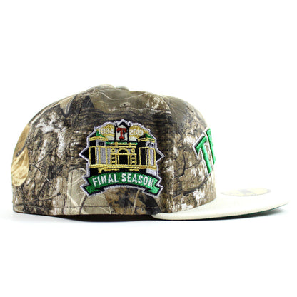 Texas Rangers Final Season New Era 59Fifty Fitted Hat (RealTree Camo Chrome White Green Under Brim)