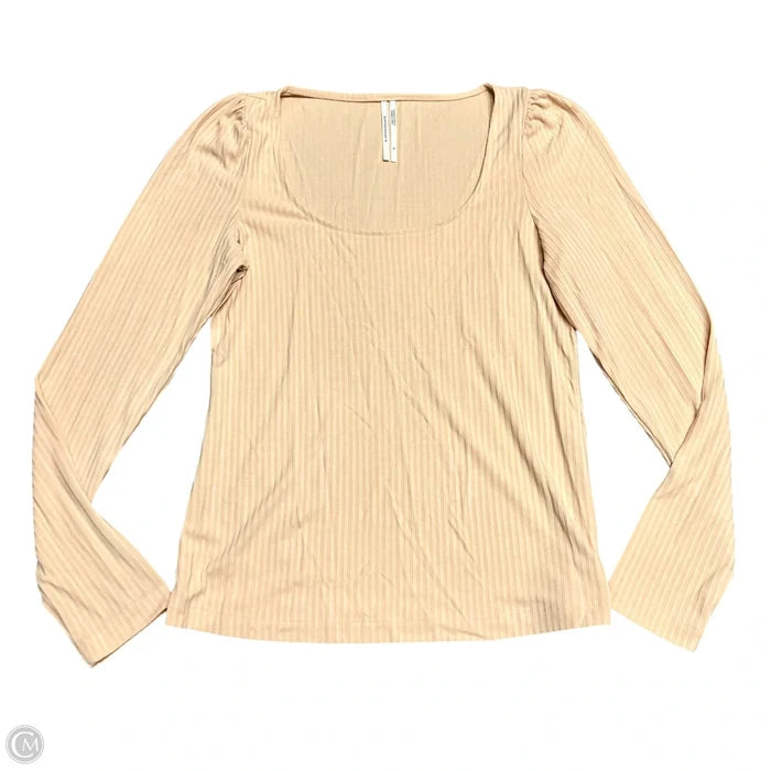 Top Long Sleeve By Anthropologie In Peach, Size: S