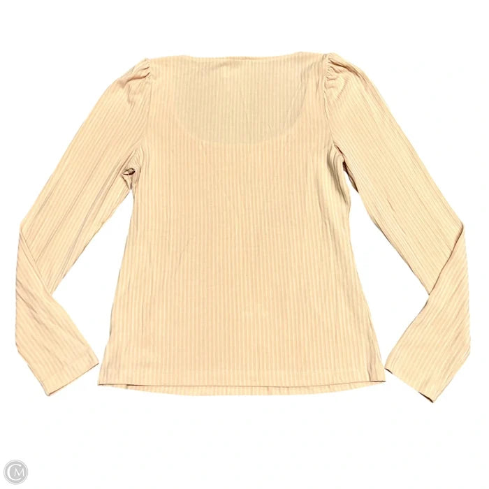Top Long Sleeve By Anthropologie In Peach, Size: S