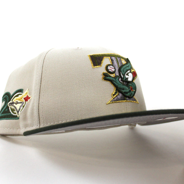 Toronto Blue Jays 20 Years New Era 59Fifty Fitted Hat (Stone Gray Seaweed Green Gray Under Brim)