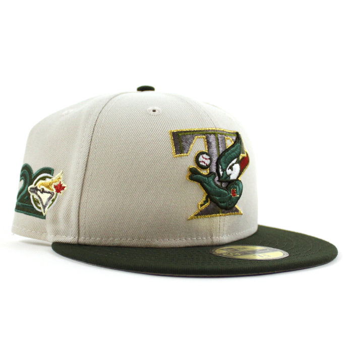 Toronto Blue Jays 20 Years New Era 59Fifty Fitted Hat (Stone Gray Seaweed Green Gray Under Brim)