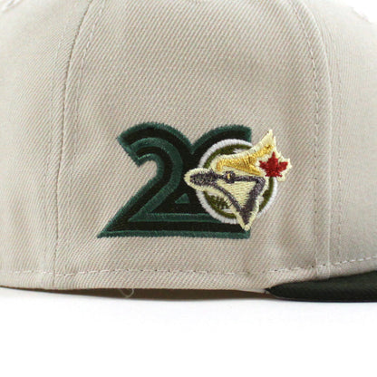 Toronto Blue Jays 20 Years New Era 59Fifty Fitted Hat (Stone Gray Seaweed Green Gray Under Brim)