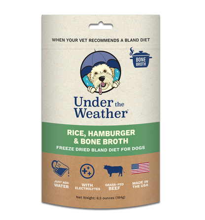 Under The Weather Rice, Hamburger & Bone Broth Bland Diet 6.5oz - Paw Naturals
