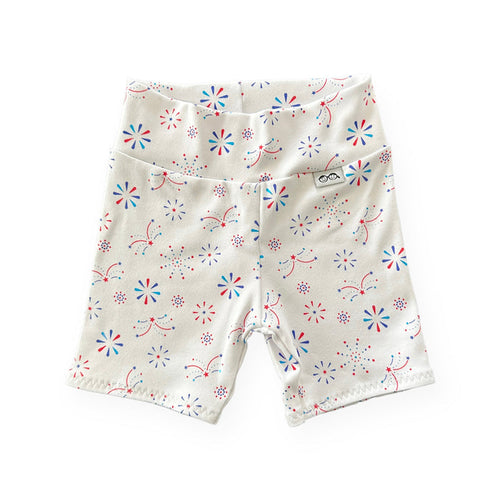USA Fireworks Biker Shorts