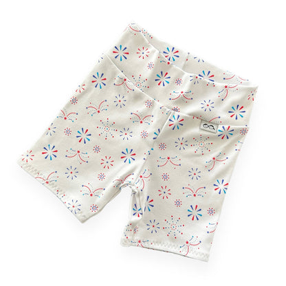 USA Fireworks Biker Shorts