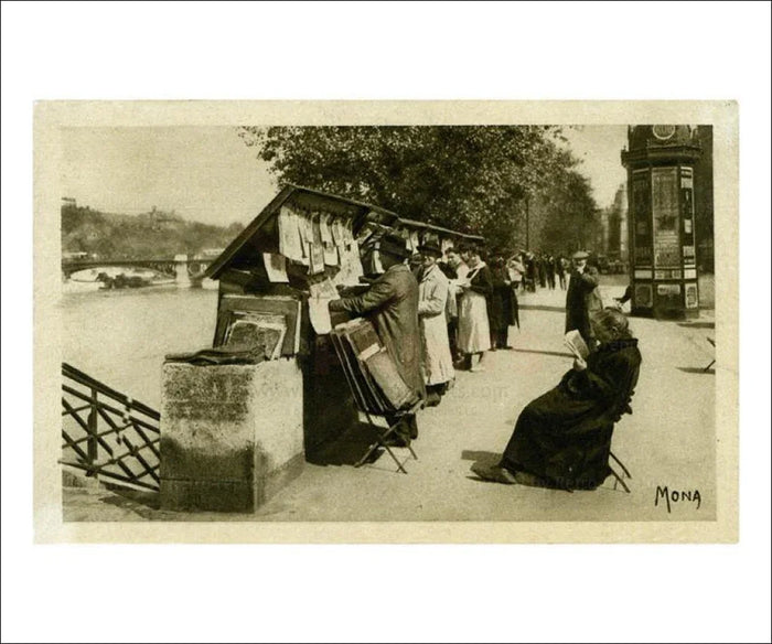 Vendors Quai de Seine Paris - VINTAGEARTREPRINTS.COM
