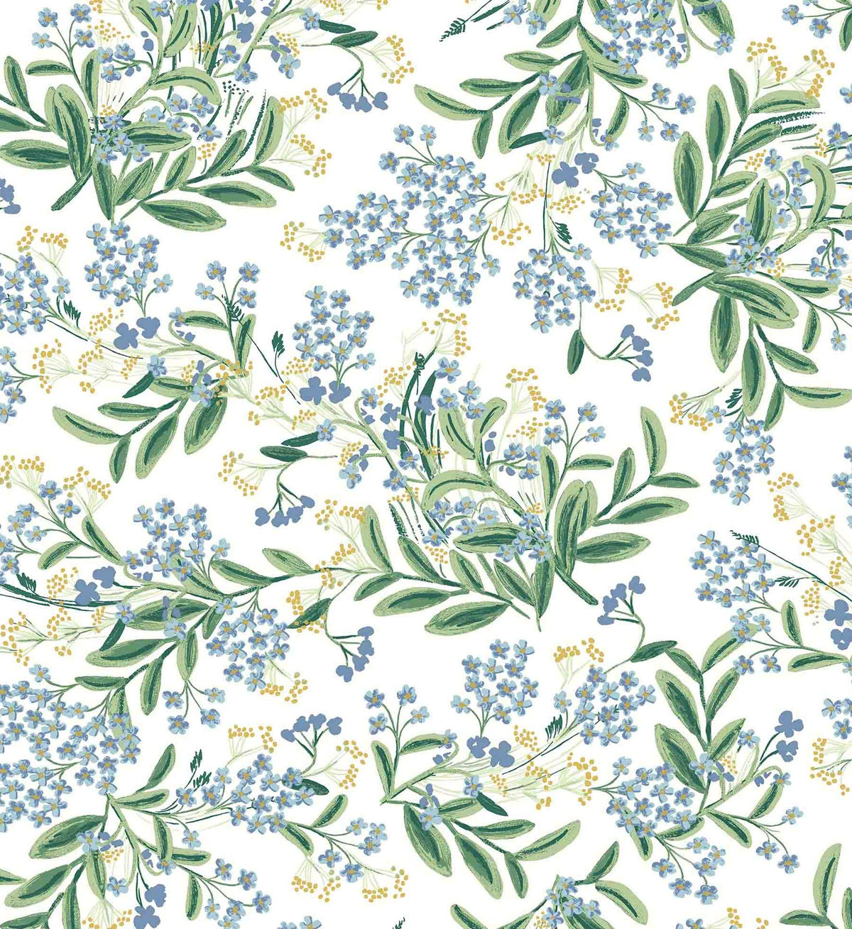 Cornflower Wallpaper - White
