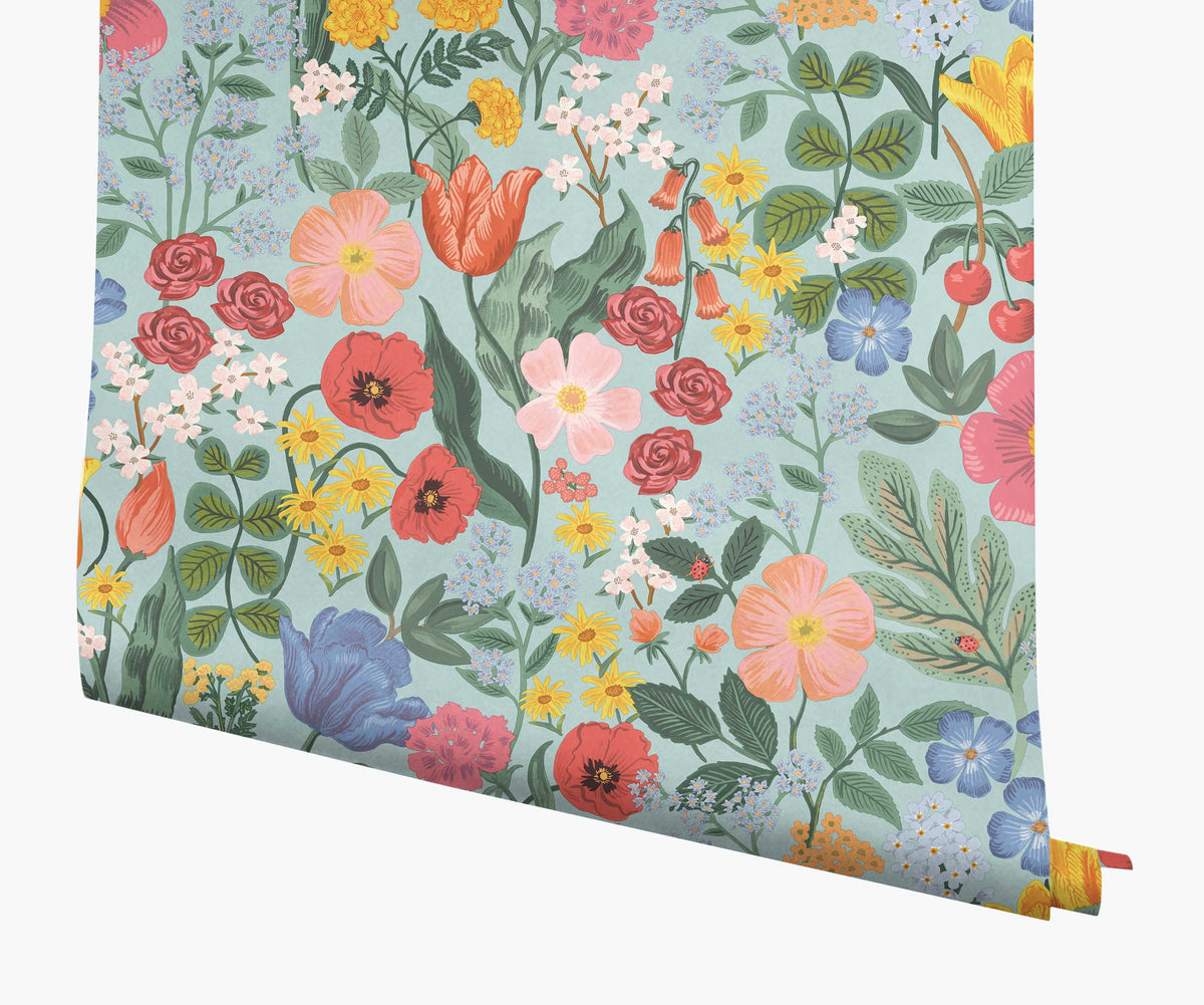 Blossom Wallpaper - Light Blue