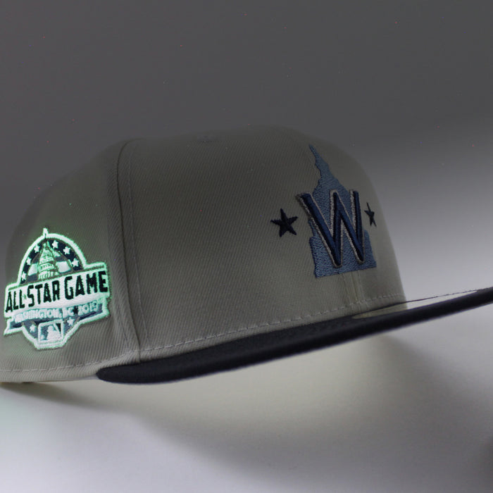 Washington Nationals 2018 All-Star Game New Era 59Fifty Fitted Hat (Chrome White  Navy Gray Under Brim)