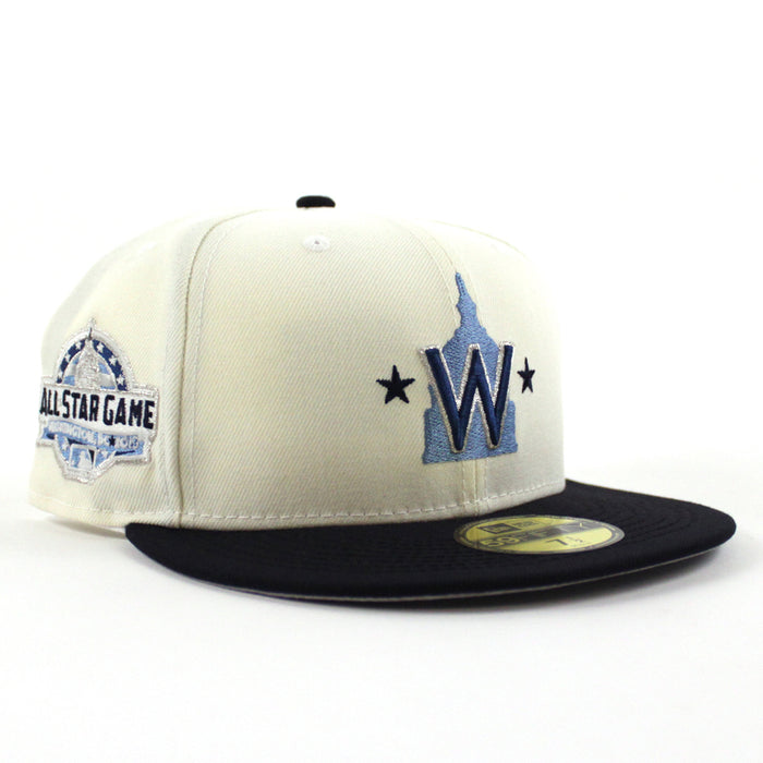 Washington Nationals 2018 All-Star Game New Era 59Fifty Fitted Hat (Chrome White  Navy Gray Under Brim)