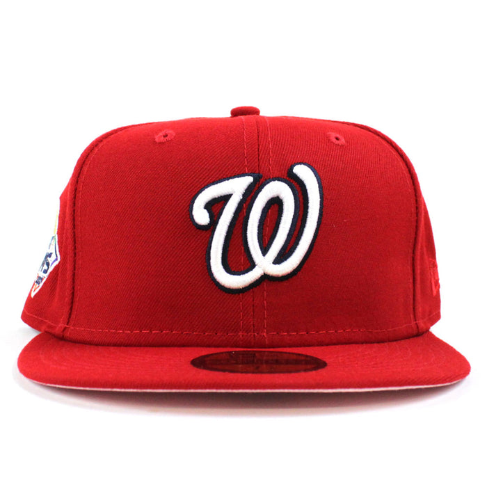 Washington Nationals 2019 World Series New Era 59Fifty Fitted Hat (Red Pink Under Brim)