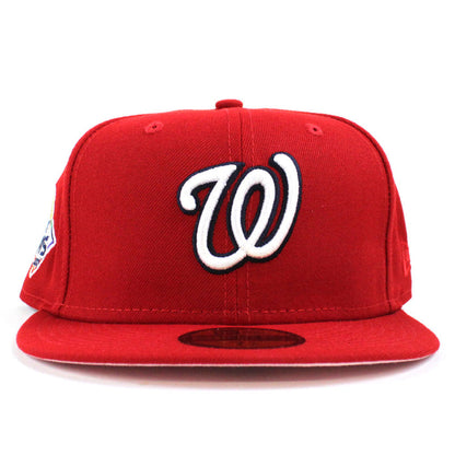 Washington Nationals 2019 World Series New Era 59Fifty Fitted Hat (Red Pink Under Brim)