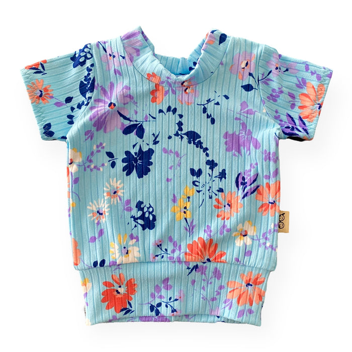 Watercolor Ribbed Summer Lounge Top