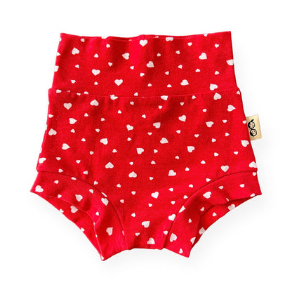 White Dainty Hearts on Red Summer Lounge Set
