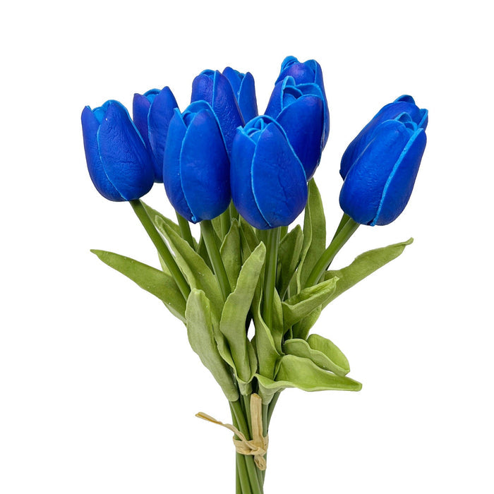 White Real Touch Tulip Bunch